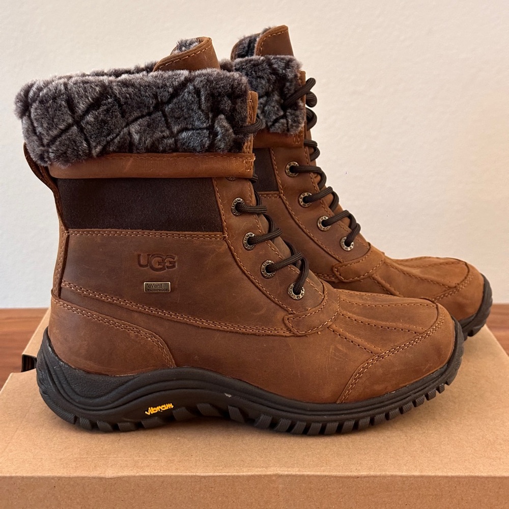 UGG Adirondack Luxe Quilt Chestnut Boots
